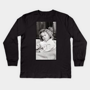 Shirley Temple Deep in Thought Kids Long Sleeve T-Shirt